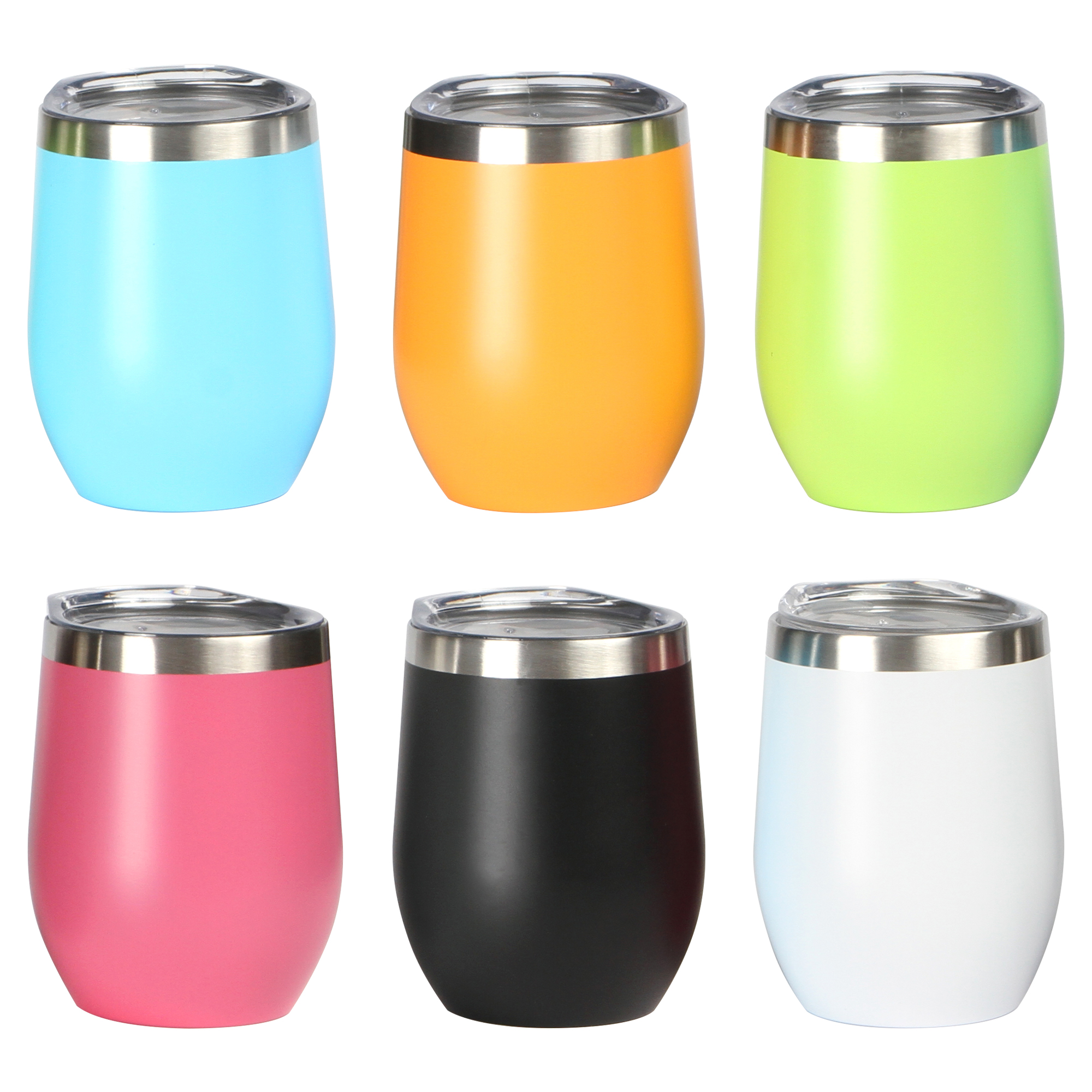 VASO DE ACERO INOXIDABLE CON TAPA DE PLASTICO CAPACIDAD DE 12OZ E538